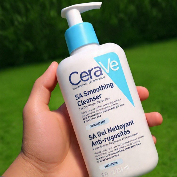 CeraVe SA Smoothing Cleanser 236ml / 8oz - Gel Cleanser for Dry, Rough, Bumpy Skin with Salicylic Acid & Ceramides